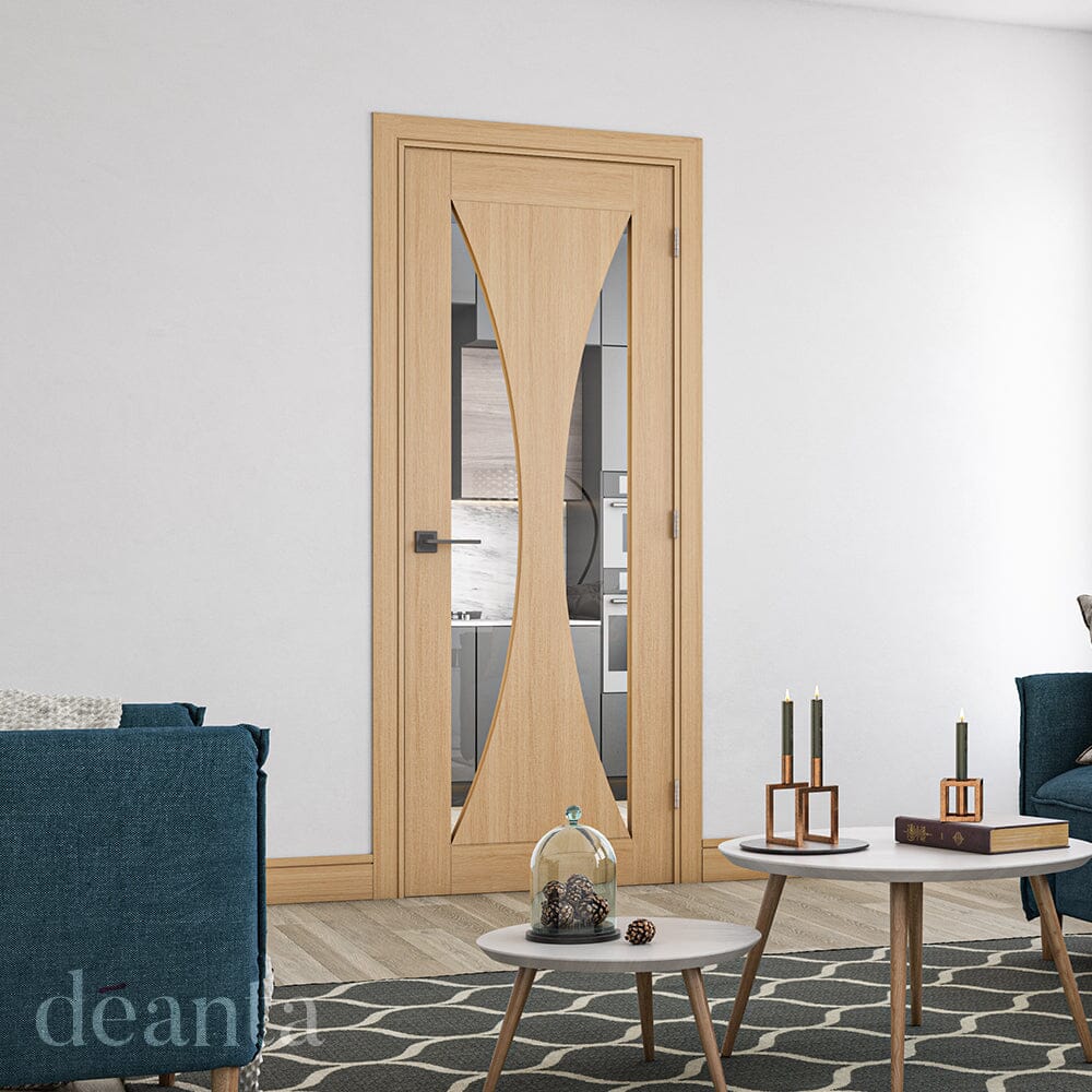 Sorrento Prefinished Oak Glazed Internal Door Internal Door Deanta 