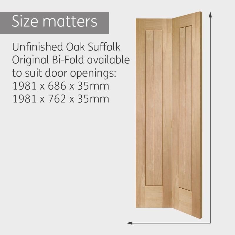 Suffolk Bifold Internal Oak Door