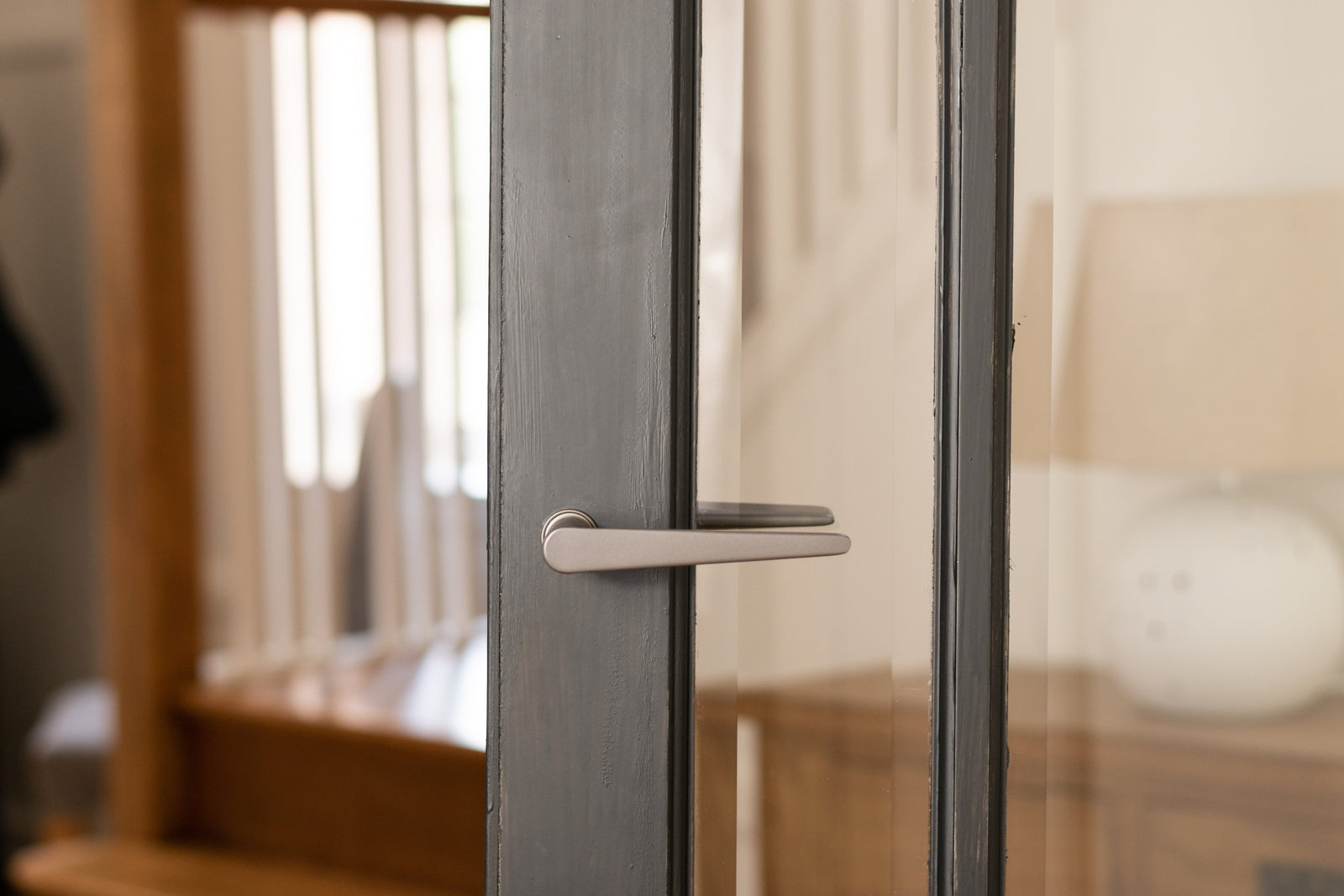 Tupai Rapido 5S Line Torrao Lever Door Handle on Concealed Round Rose in Titanium 10 x 5 x 10cm in Titanium Designer Lever Handle Atlantic 