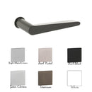 Tupai Rapido 5S Line Torrao Lever Door Handle on Concealed Round Rose in Titanium 10 x 5 x 10cm in Titanium Designer Lever Handle Atlantic 