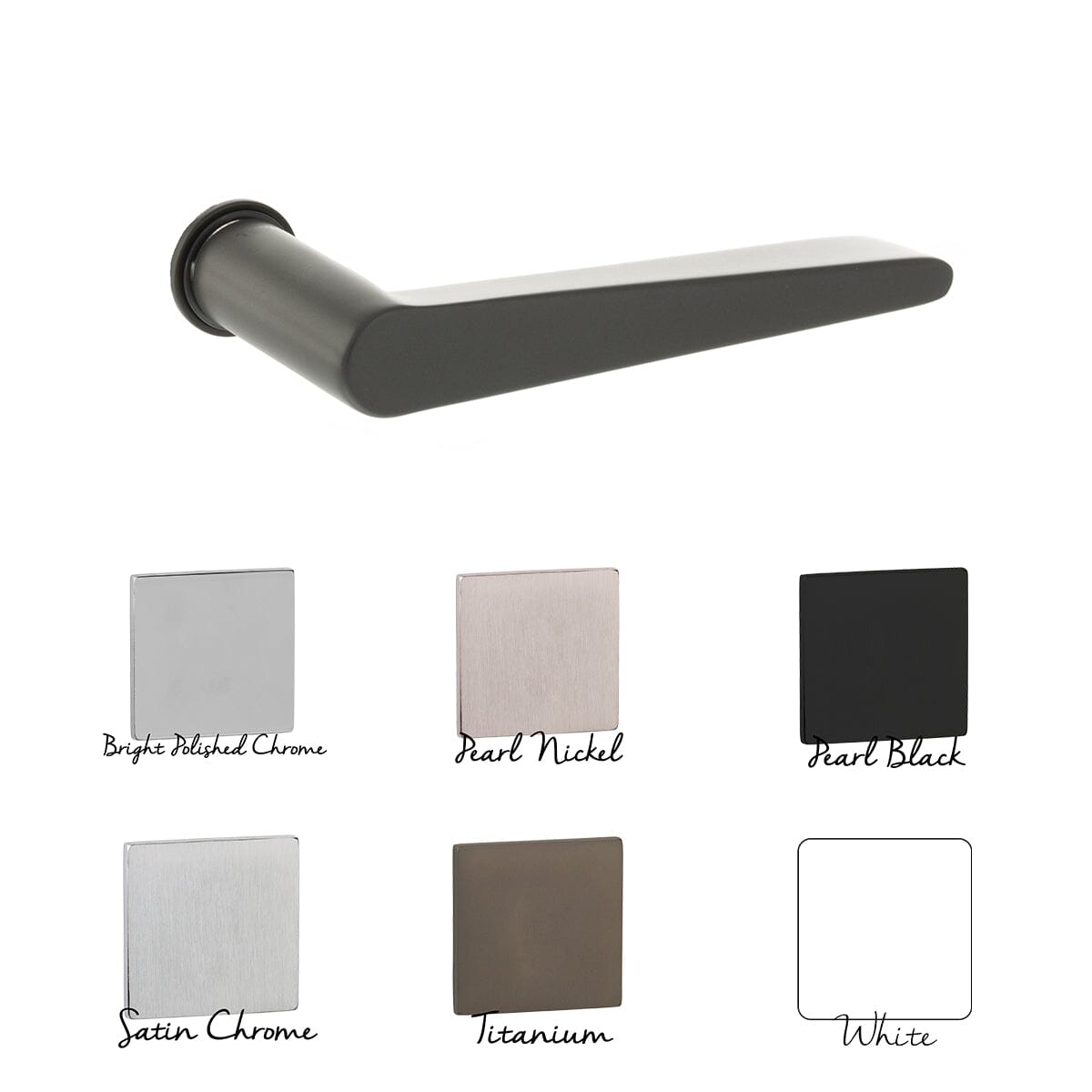 Tupai Rapido 5S Line Torrao Lever Door Handle on Concealed Round Rose in Titanium 10 x 5 x 10cm in Titanium Designer Lever Handle Atlantic 