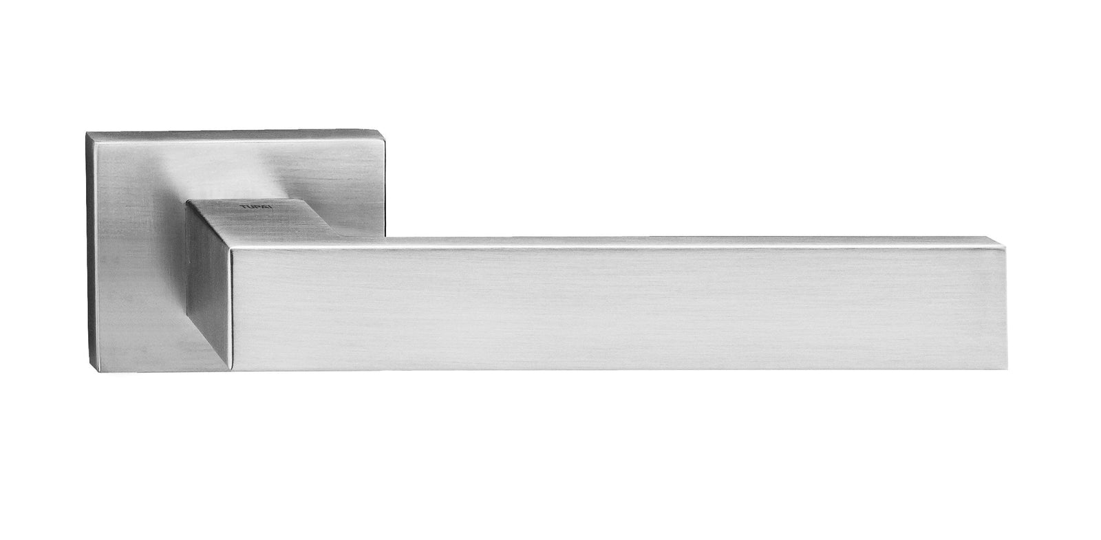 Tupai Rapido RetaLine Rillo Designer Lever Long Rose (Without Decorative Plate) (Latch & Hinges Included) Designer Lever Handle Atlantic Set Satin Chrome 