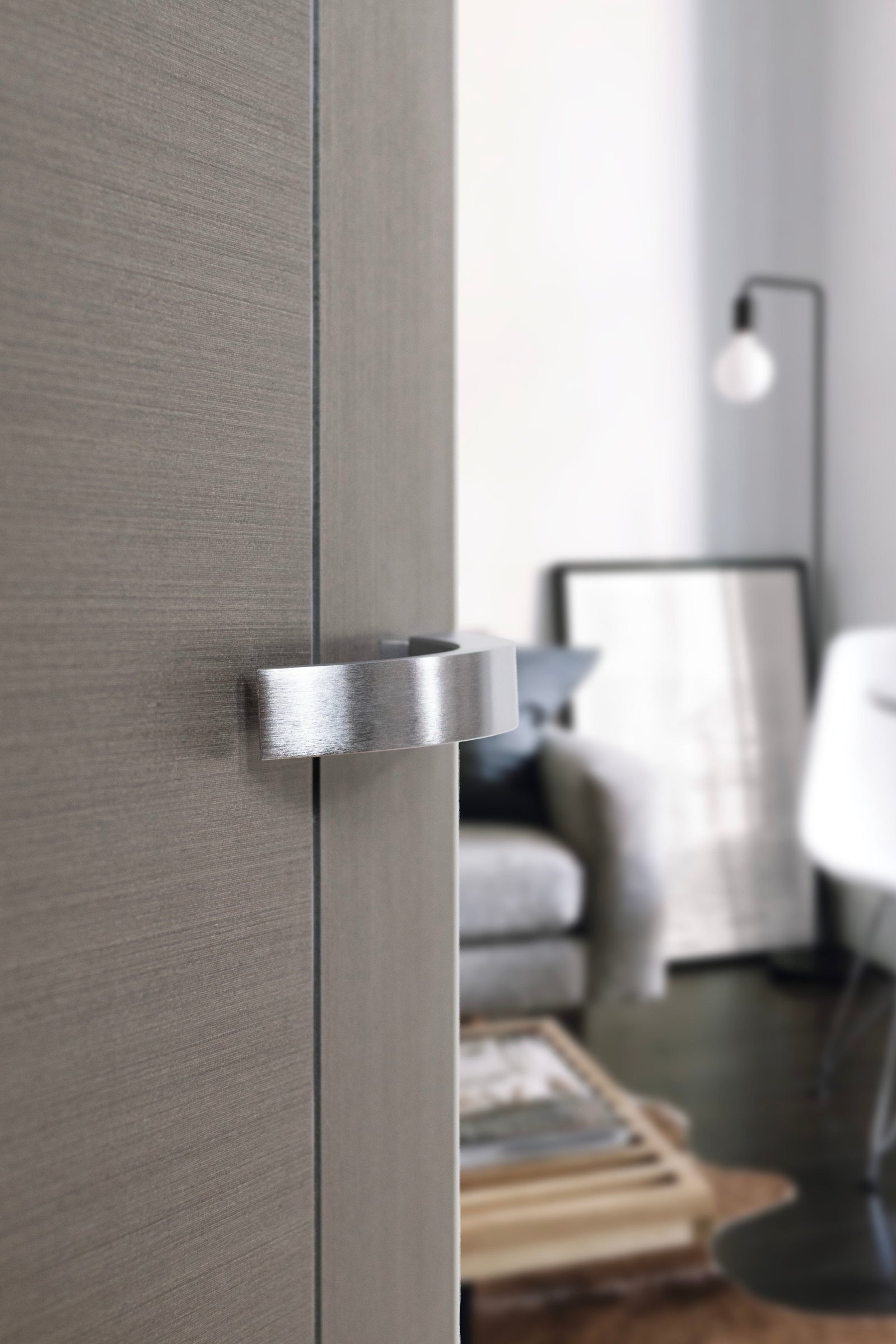 Tupai Rapido RetaLine Sabrosa Designer Lever Long Rose (Without Decorative Plate) in Satin Chrome Designer Lever Handle Atlantic 