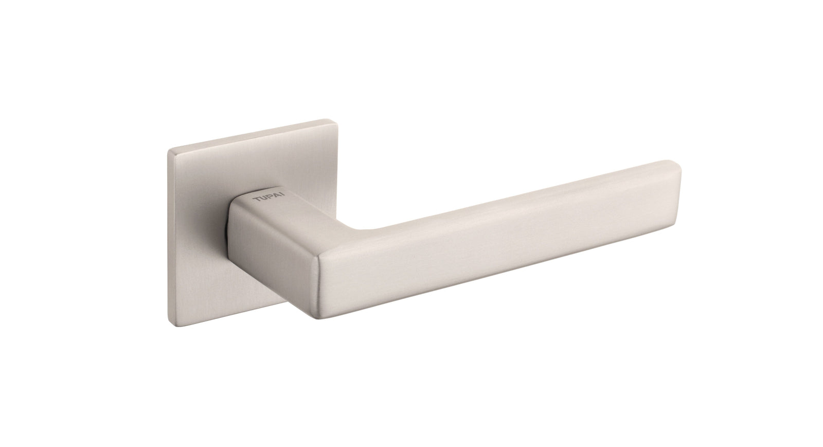 Tupai Rapido 5S Line Portel Designer Lever 5mm Slimline Square Rose (Latch & Hinges Included) Designer Lever Handle Atlantic Set Pearl Nickel 