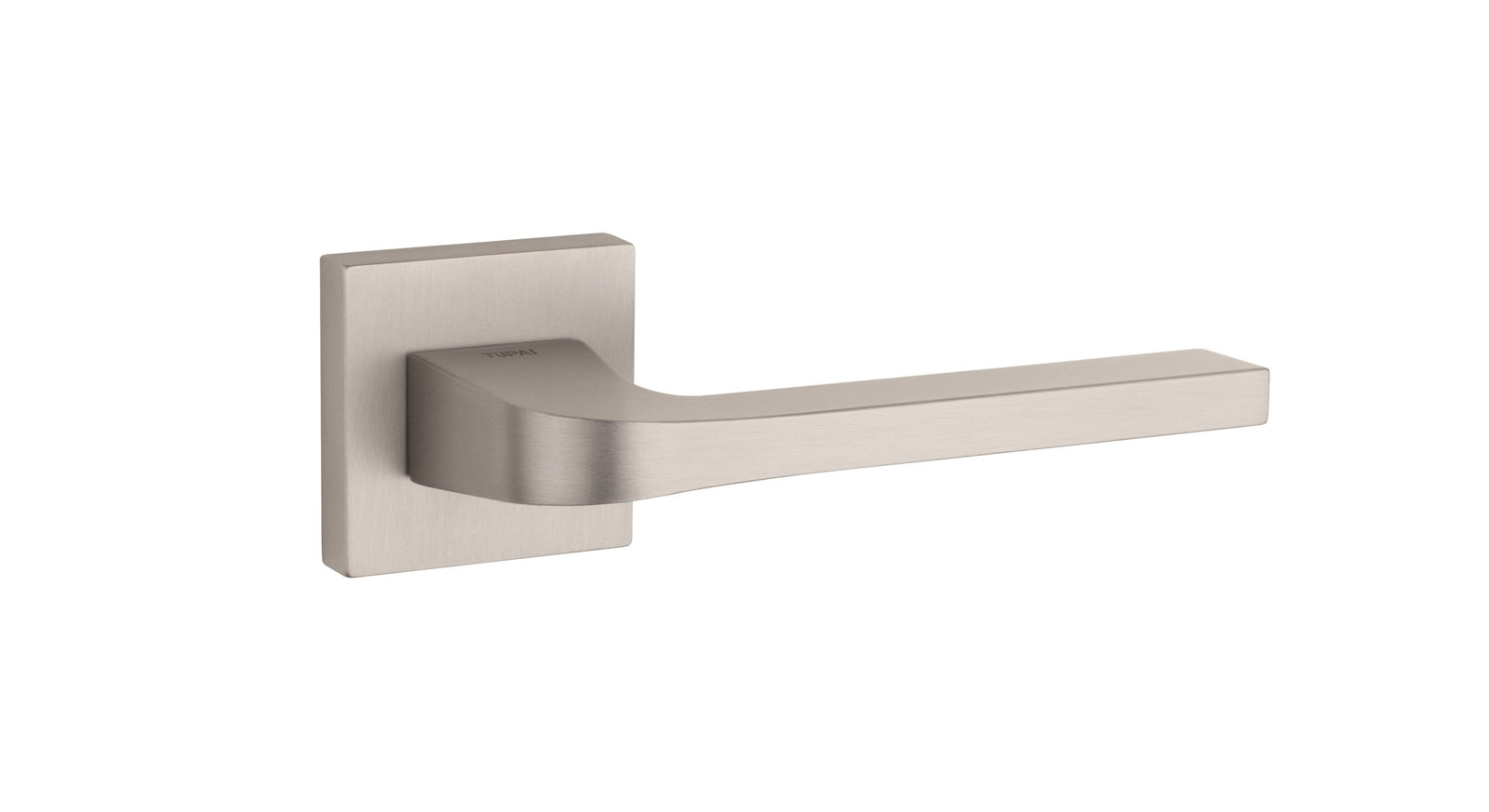Tupai Rapido CurvaLine Valbona Designer Lever Square Rose (Latch & Hinges Included) Designer Lever Handle Atlantic Set Pearl Nickel 