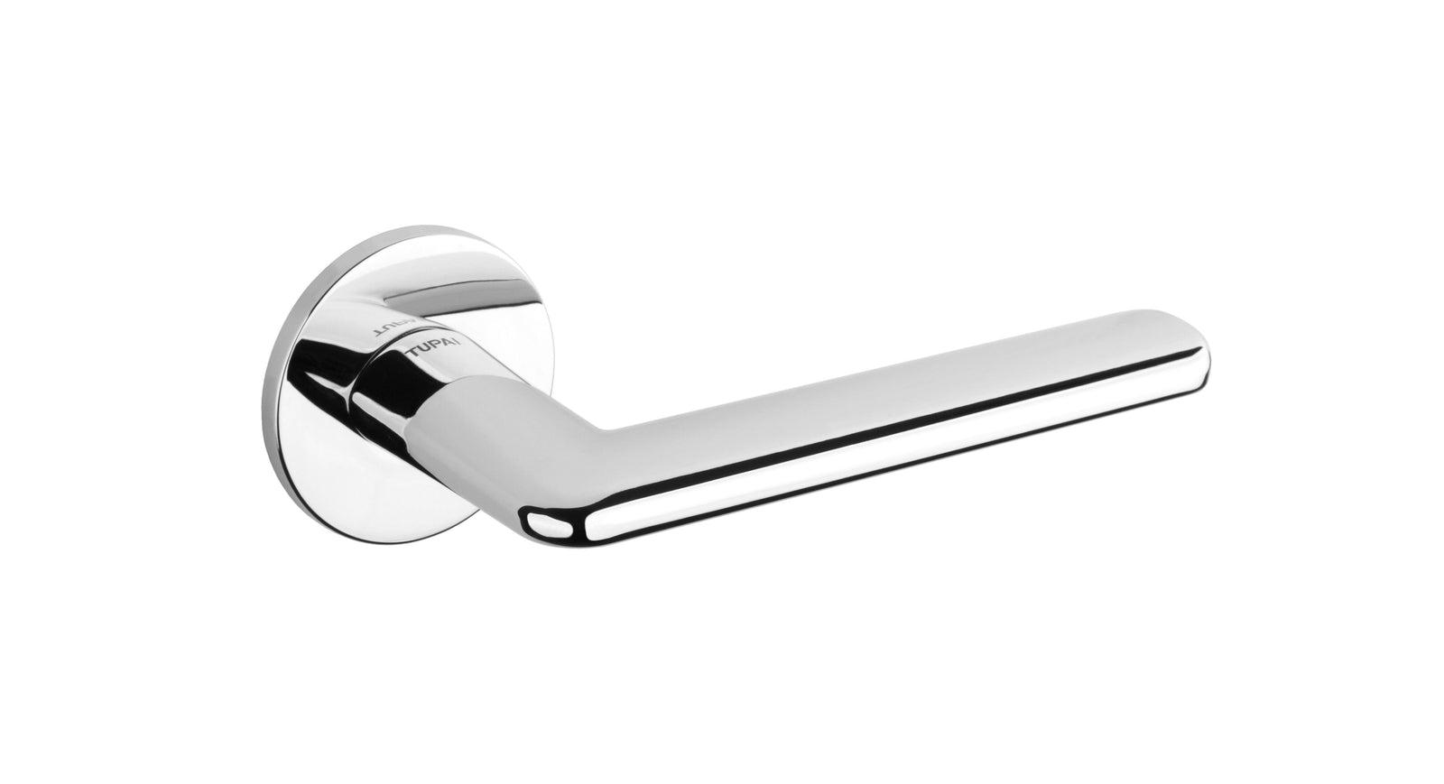 Tupai Rapido 5S Line Tavira Designer Lever 5mm Slimline Round Rose (Latch & Hinges Included) Designer Lever Handle Atlantic Set Bright Polished Chrome 