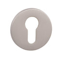 Tupai Rapido 5S Line Euro Escutcheon 5mm Slimline Round Rose Escutcheon Atlantic Pair Pearl Nickel 