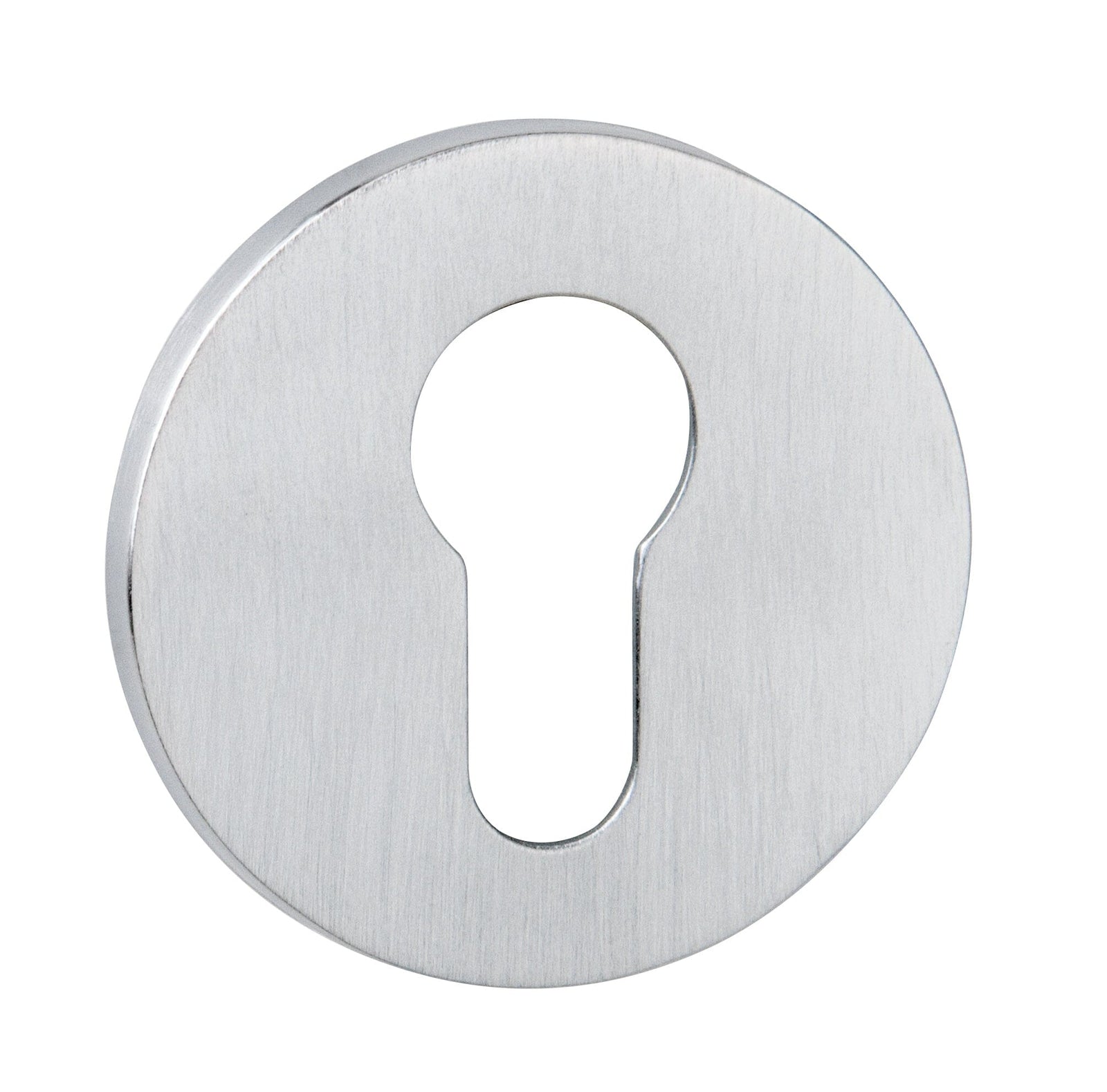 Tupai Rapido 5S Line Euro Escutcheon 5mm Slimline Round Rose Escutcheon Atlantic Pair Satin Chrome 