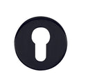 Tupai Rapido CurvaLine Euro Escutcheon Round Rose in Pearl Black Escutcheon Atlantic 