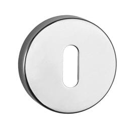 Tupai Rapido CurvaLine Euro Escutcheon Round Rose Escutcheon Atlantic Pair Bright Polished Chrome 