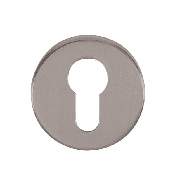 Tupai Rapido CurvaLine Euro Escutcheon Round Rose Escutcheon Atlantic Pair Pearl Nickel 