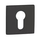 Tupai Rapido 5S Line Euro Escutcheon 5mm Slimline Square Rose in Black Satin Nickel Escutcheon Atlantic 
