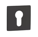 Tupai Rapido 5S Line Euro Escutcheon 5mm Slimline Square Rose Escutcheon Atlantic Pair Pearl Black 