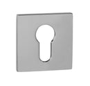 Tupai Rapido 5S Line Euro Escutcheon 5mm Slimline Square Rose Escutcheon Atlantic Pair Bright Polished Chrome 