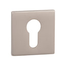 Tupai Rapido 5S Line Euro Escutcheon 5mm Slimline Square Rose Escutcheon Atlantic Pair Pearl Nickel 
