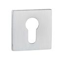 Tupai Rapido 5S Line Euro Escutcheon 5mm Slimline Square Rose Escutcheon Atlantic Pair Satin Chrome 