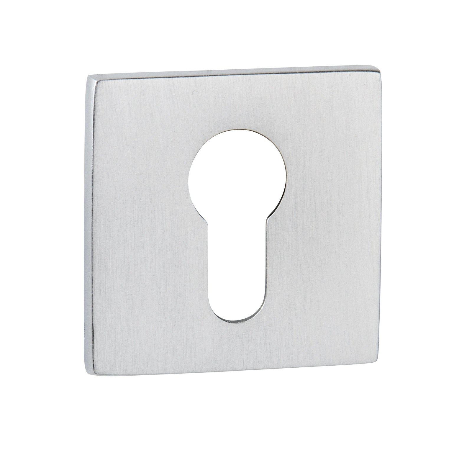 Tupai Rapido 5S Line Euro Escutcheon 5mm Slimline Square Rose Escutcheon Atlantic Pair Satin Chrome 