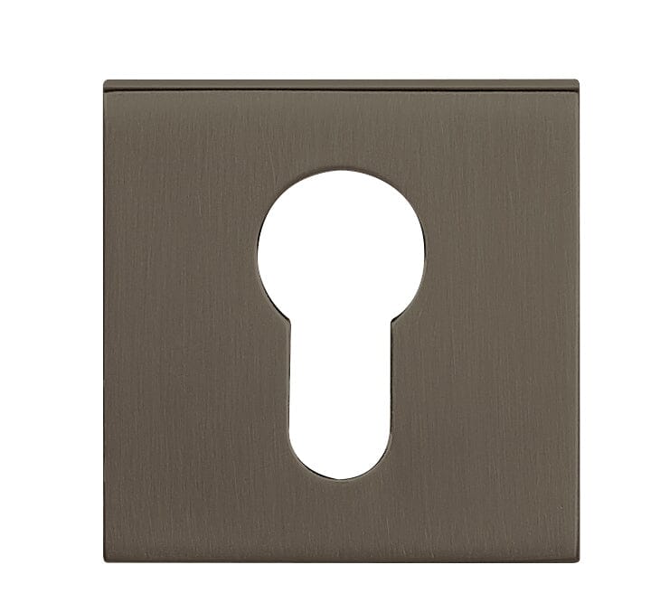 Tupai Rapido Curva QuadraLine Euro Escutcheon Square Rose Escutcheon Atlantic Pair Titanium 