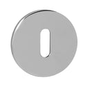 Tupai Rapido 5S Line Key Escutcheon 5mm Slimline Round Rose Escutcheon Atlantic Pair Bright Polished Chrome 
