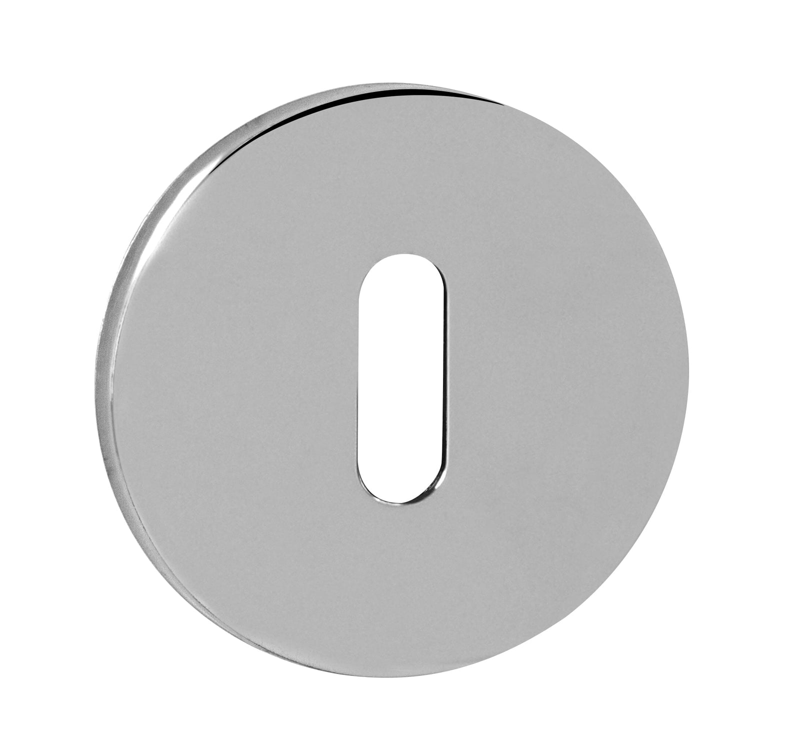 Tupai Rapido 5S Line Key Escutcheon 5mm Slimline Round Rose Escutcheon Atlantic Pair Bright Polished Chrome 