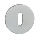 Tupai Rapido 5S Line Key Escutcheon 5mm Slimline Round Rose Escutcheon Atlantic Pair Satin Chrome 