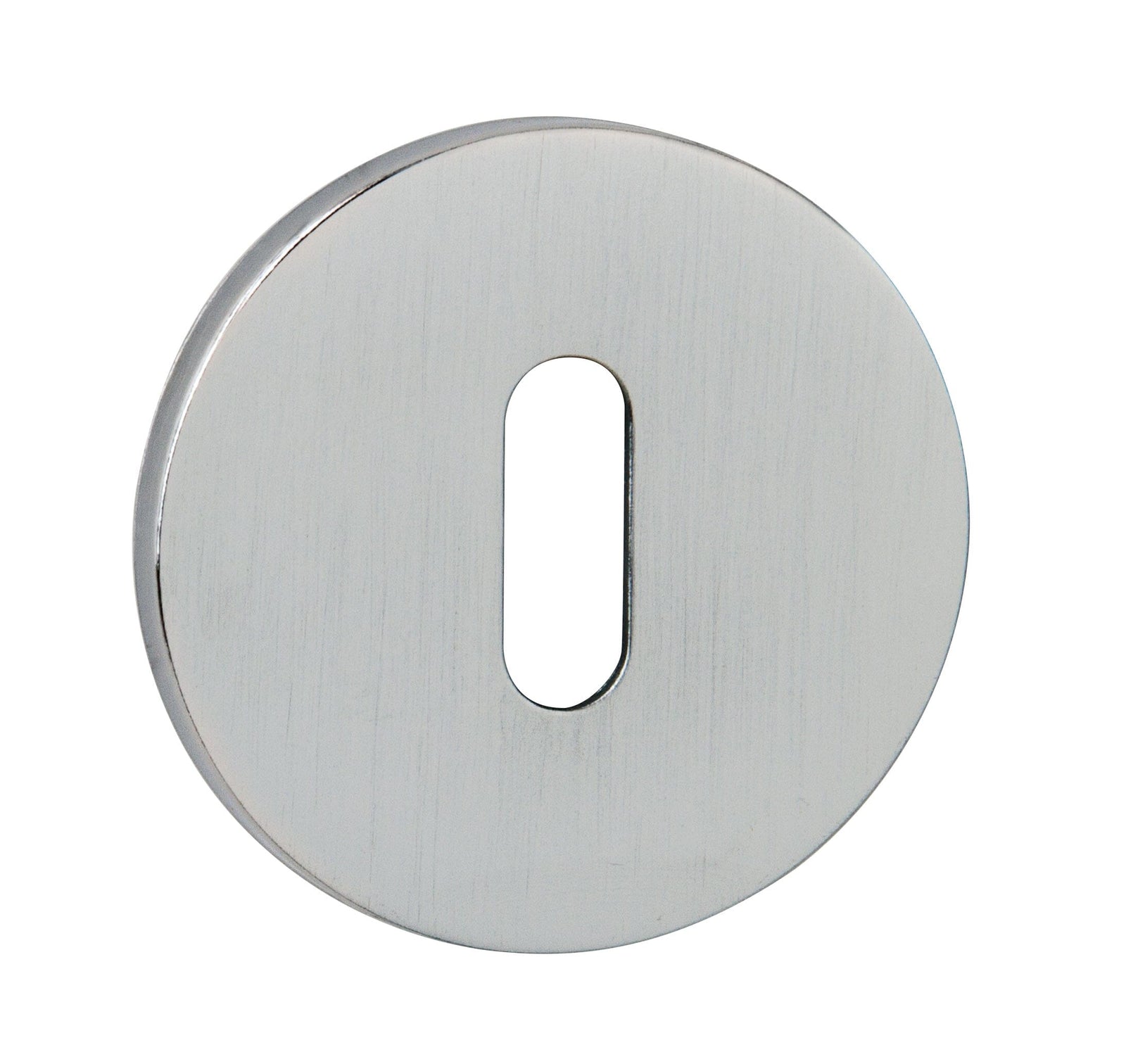 Tupai Rapido 5S Line Key Escutcheon 5mm Slimline Round Rose Escutcheon Atlantic Pair Satin Chrome 