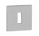 Tupai Rapido 5S Line Key Escutcheon 5mm Slimline Square Rose Escutcheon Atlantic Pair Bright Polished Chrome 
