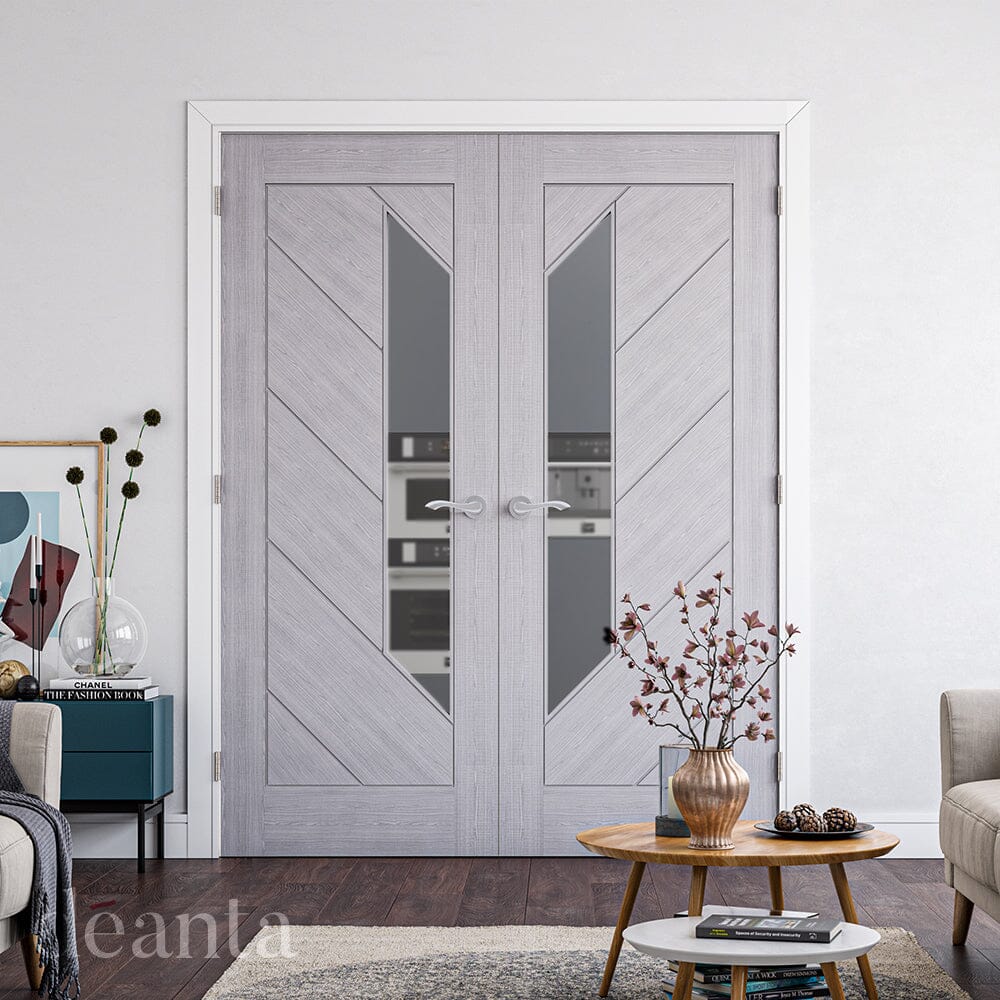 Torino Light Grey Ash Glazed FD30 FSC Internal Fire Door Internal Door Deanta 