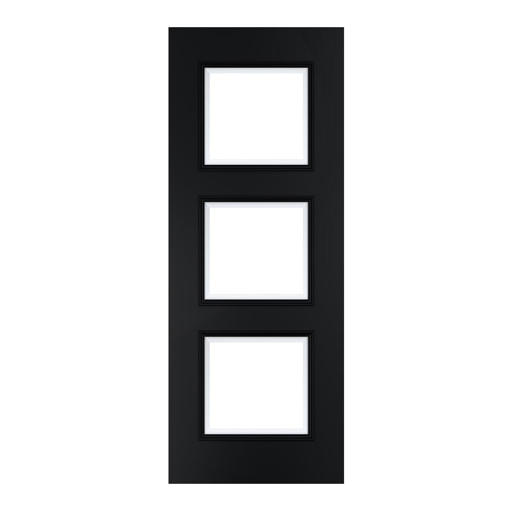 Trinity Black Prefinished Bevelled Glaze FSC Internal Door Internal Door Deanta 