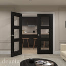 Trinity Black Prefinished Bevelled Glaze FSC Internal Door Internal Door Deanta 