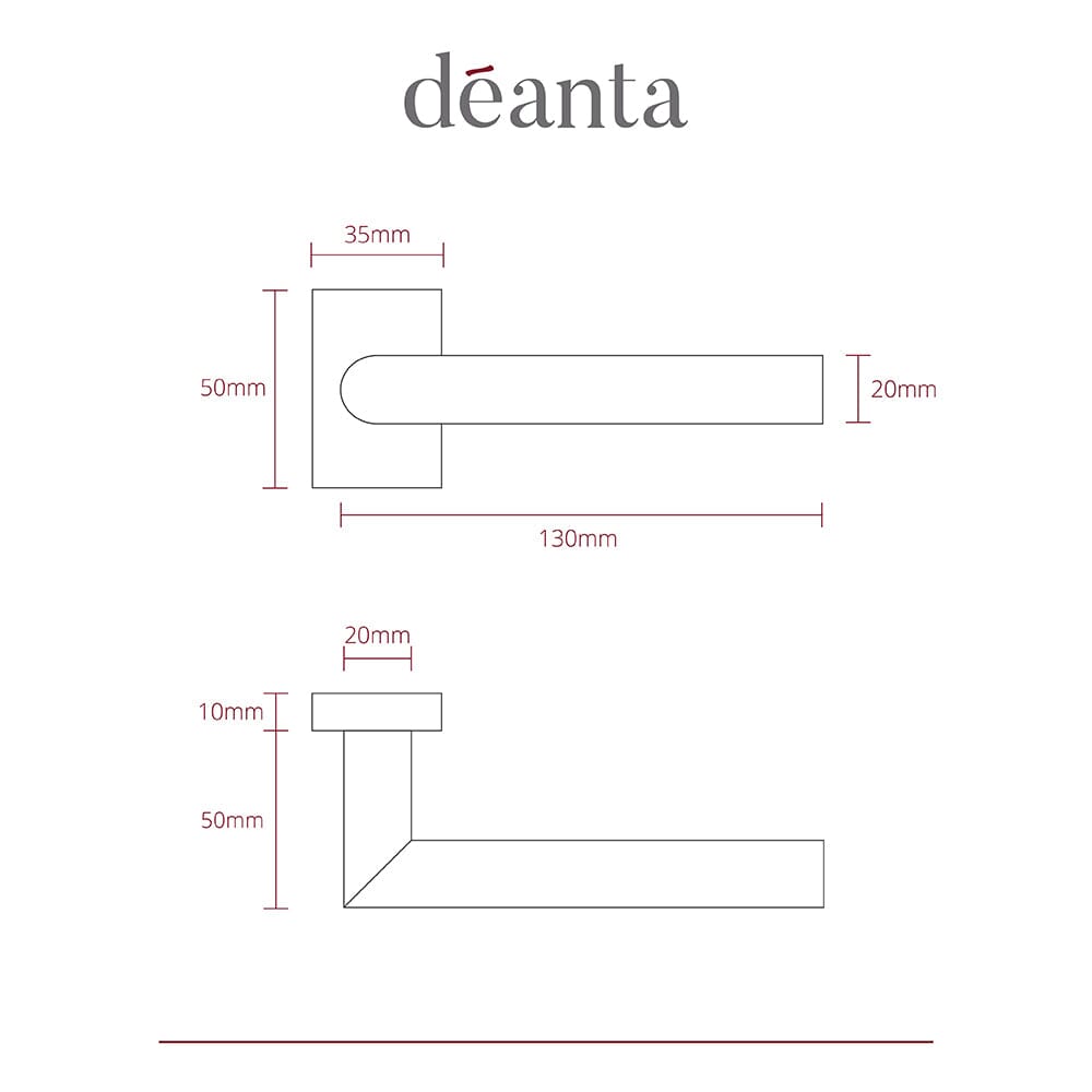 Ares Matt Black Finish Handle Hardware Deanta 