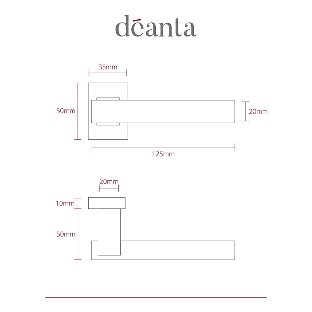 Argo Matt Black Finish Handle Hardware Deanta 