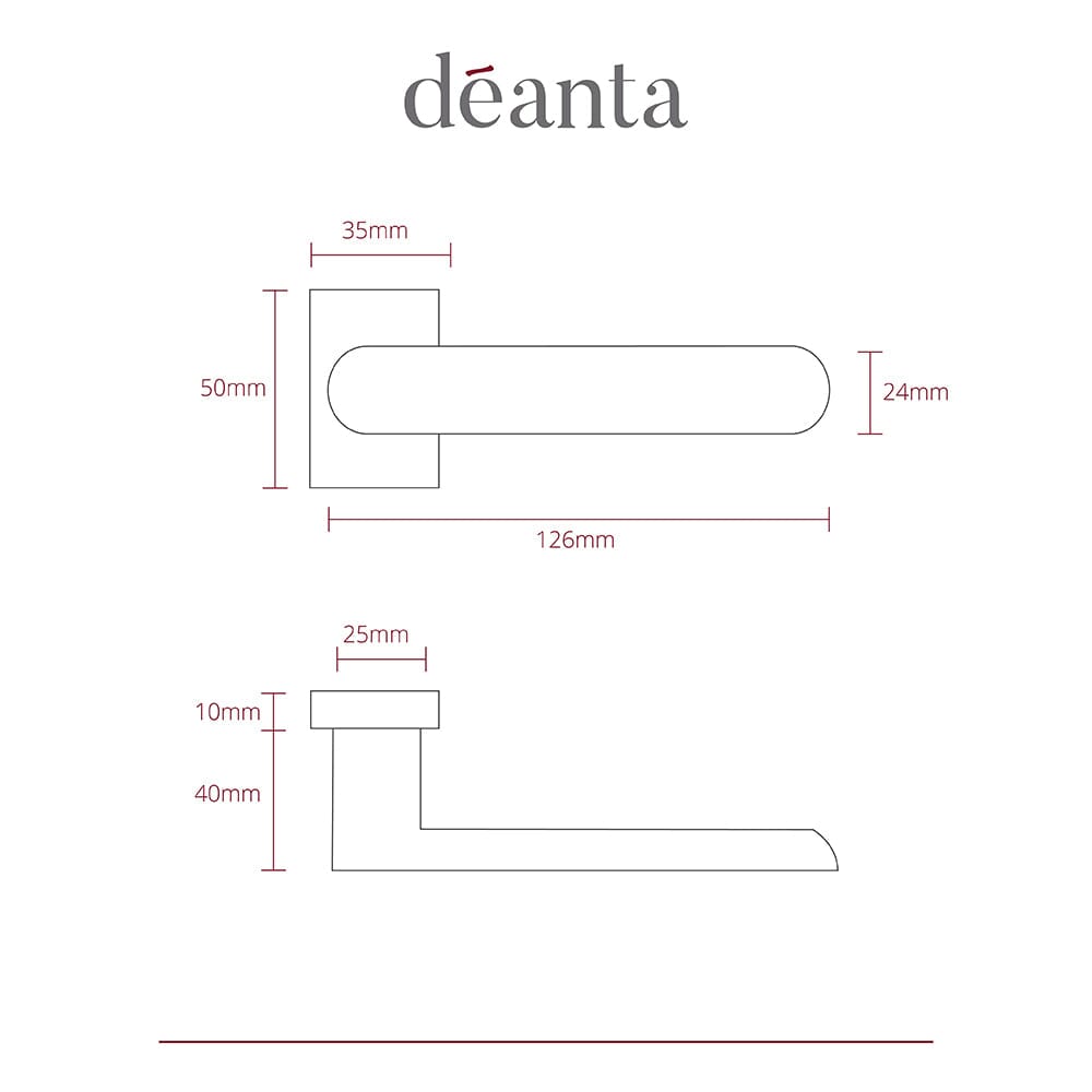 Juno Matt Black Finish Handle Hardware Deanta 