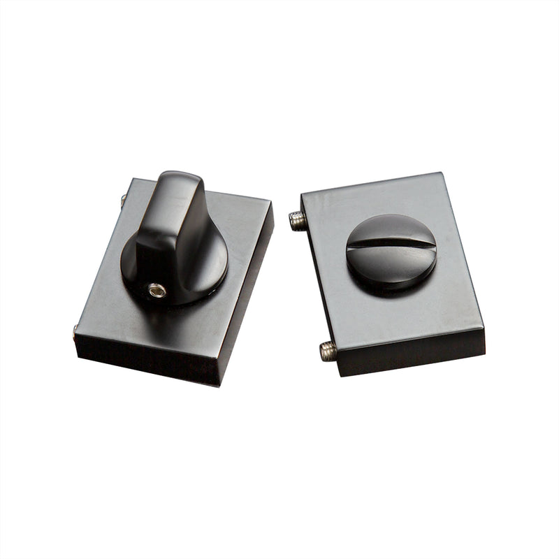 Thumb-Turn Lock Rectangle Matt Black Finish Hardware Deanta 