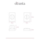 Thumb-Turn Lock Rectangle Satin Nickel & Chrome Polish Finish Hardware Deanta 