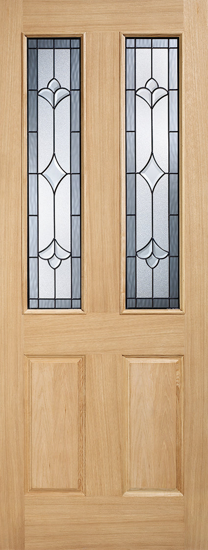 Oak Salisbury Glazed 2 Light Unfinished External Door