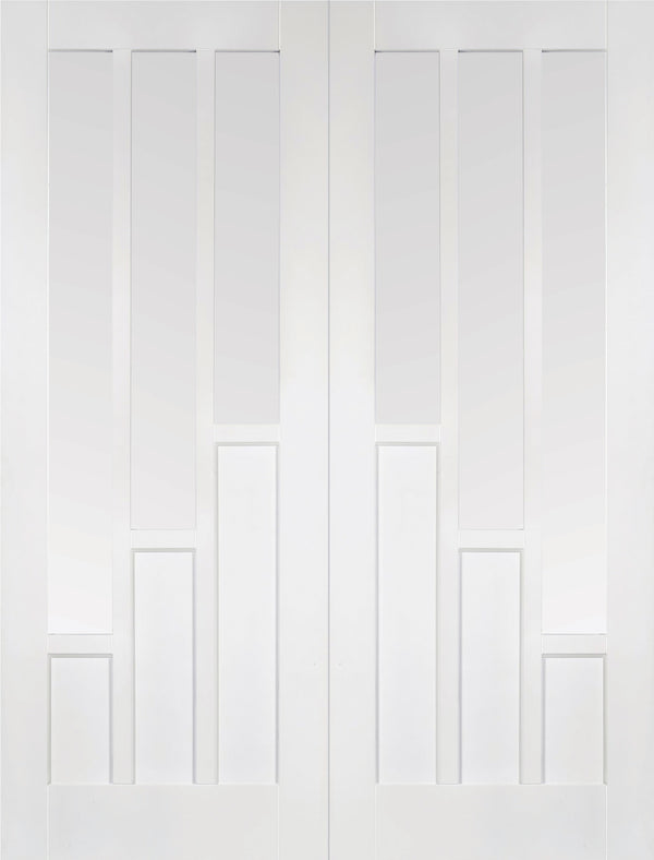 White Coventry Glazed Pair Primed Room Divider