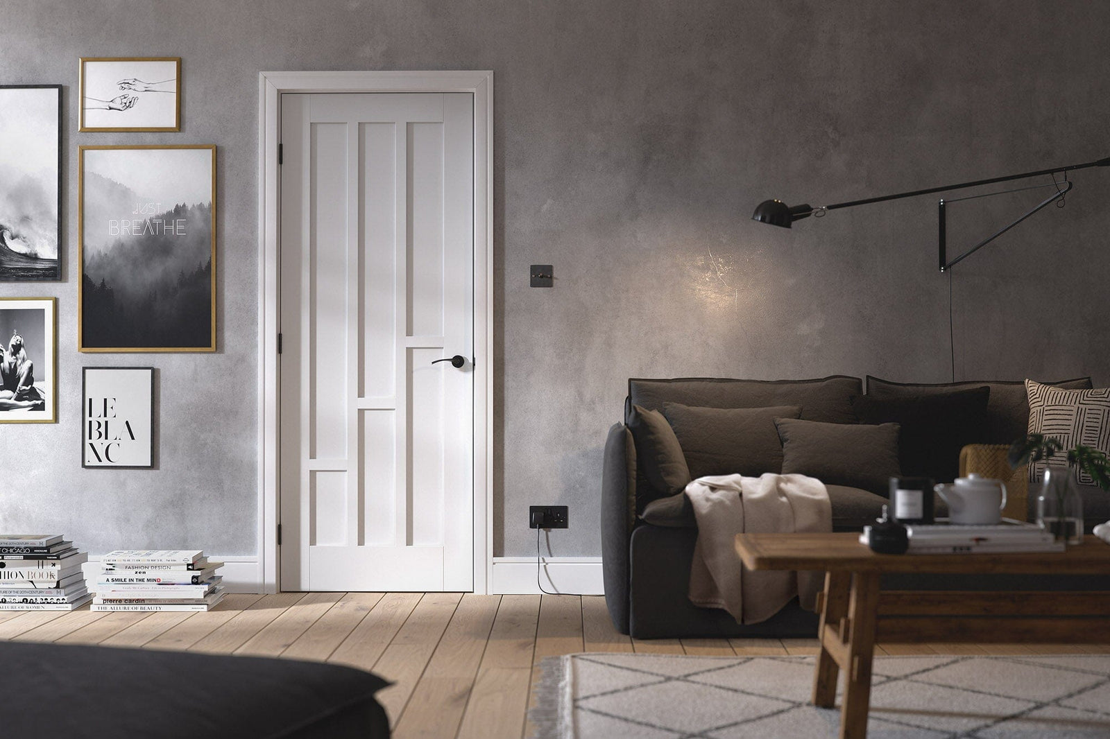 White Coventry Primed Internal Door Internal Door LPD Doors 