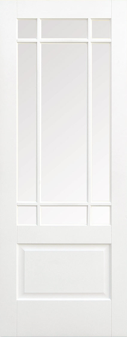 White Downham Glazed 9 Light Primed Internal Door