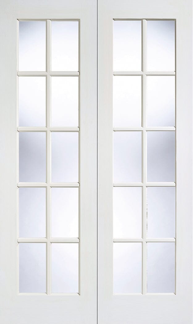 White GTPSA Glazed Pair Primed Room Divider Room Divider LPD Doors 
