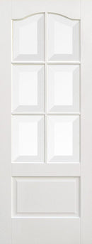 White Kent Glazed 6 Light Primed Internal Door Internal Door LPD Doors 