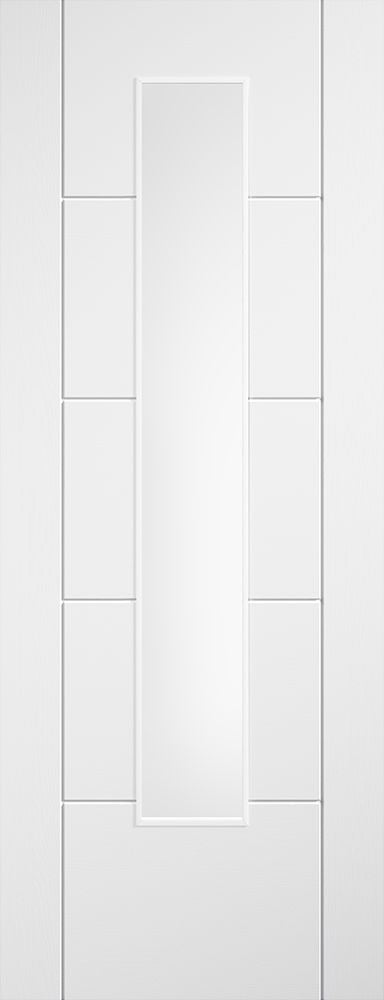 White Laminate Ladder Glazed Pre-Finished Internal Door Internal Door LPD Doors 