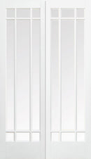 White Manhattan Glazed 9 Light Pair Primed Room Divider Room Divider LPD Doors 