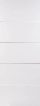 White Moulded Horizontal Four Line Primed Internal Fire Door FD30 Internal Fire Door LPD Doors 