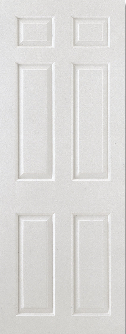 White Moulded Smooth 6 Panel Square Top Primed Internal Fire Door FD30