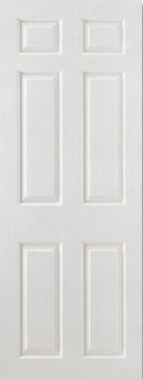 White Moulded Smooth 6 Panel Square Top Primed Internal Door Internal Door LPD Doors 