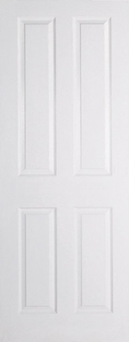 White Moulded Textured 4 Panel Primed Internal Door Internal Door LPD Doors 