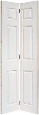 White Moulded Textured 6 Panel Internal Bifold Door Internal Bifold Door LPD Doors 