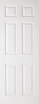White Moulded Textured 6 Panel Primed Internal Fire Door FD30 Internal Fire Door LPD Doors 
