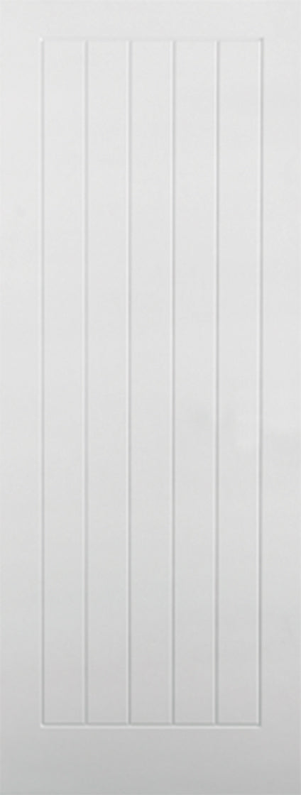 Textured Vertical 5 Panel White Moulded Primed Internal Door